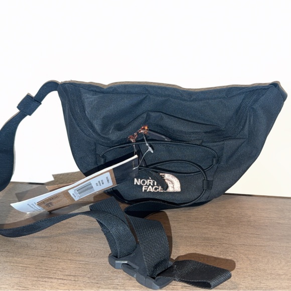 The North Face Handbags - The North Face Black Hip Pack with Cord Detail
